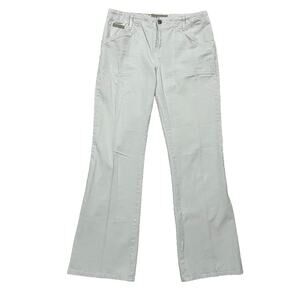 L.E.I. Y2K Womens Beige Pants Size 11 Khaki Canvas Cotton Wide Leg Flare LEI tan